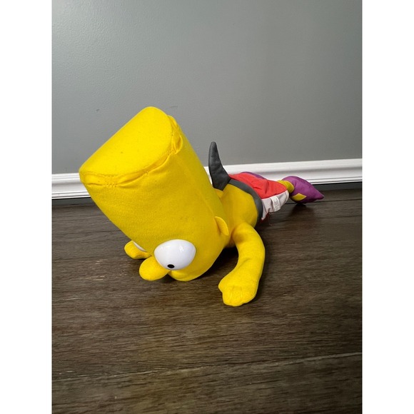 The Simpsons Bart Simpson Shark Boy Fin Swimsuit Plush - Picture 1 of 7